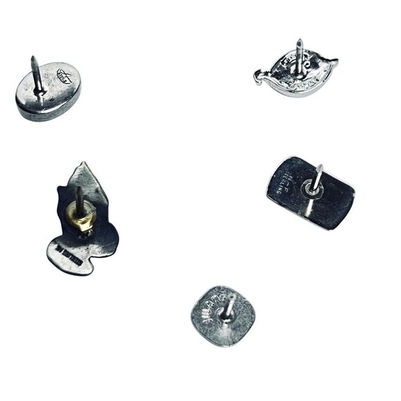 Vintage Detailed Tie Tacks Set Of 5 Unique Designs (6049) - Picture 5 of 6